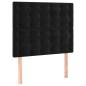 Preview: Boxspringbett mit Matratze Schwarz 100x200 cm Samt