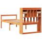 Preview: Massivholzbett mit Regal ohne Matratze Wachsbraun 75x190 cm