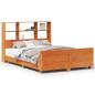Preview: Massivholzbett ohne Matratze Wachsbraun 150x200 cm Kiefernholz