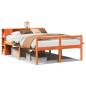 Preview: Massivholzbett ohne Matratze Wachsbraun 135x190 cm Massivholz