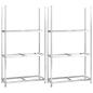 Preview: Reifenregale mit 3 B?den 2 Stk. Silbern 110x40x200 cm Stahl