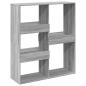 Preview: Raumteiler Grau Sonoma 100x33x115 cm Holzwerkstoff