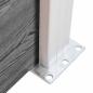 Preview: WPC Zaun-Set 5 Quadrate + 1 Schräge 965x186 cm Grau