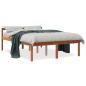 Preview: Seniorenbett Wachsbraun 135x190 cm Massivholz Kiefer