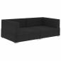 Preview: Ecksofas 2 Stk. mit Auflagen Poly Rattan Schwarz