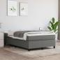 Preview: ARDEBO.de - Boxspringbett mit Matratze Dunkelgrau 120x200 cm Stoff