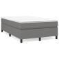 Preview: Boxspringbett mit Matratze Dunkelgrau 120x200 cm Stoff