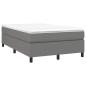 Preview: Boxspringbett mit Matratze Dunkelgrau 120x200 cm Stoff