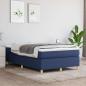 Preview: ARDEBO.de - Boxspringbett mit Matratze Blau 120x200 cm Stoff