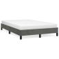 Preview: Bettgestell ohne Matratze Dunkelgrau 120x190 cm Samt