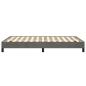 Preview: Bettgestell ohne Matratze Dunkelgrau 120x190 cm Samt