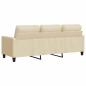 Preview: 3-Sitzer-Sofa Creme 180 cm Stoff
