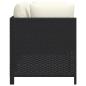 Preview: 2-Sitzer-Gartensofa mit Kissen Schwarz Poly Rattan