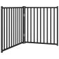 Preview: 2-tlg. Hundetor Faltbar Schwarz 160 cm Massivholz Tanne