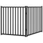 Preview: 2-tlg. Hundetor Faltbar Schwarz 160 cm Massivholz Tanne