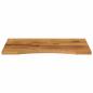 Preview: Schreibtischplatte mit Aussparung 90x50x2,5 cm Massivholz Mango