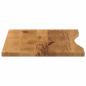 Preview: Schreibtischplatte mit Aussparung 90x50x2,5 cm Massivholz Mango