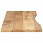 Preview: Schreibtischplatte mit Aussparung 160x50x2,5cm Massivholz Mango