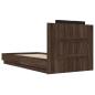 Preview: Bettgestell mit Kopfteil Braun Eiche 75x190 cm Holzwerkstoff