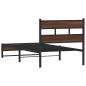 Preview: Metallbett ohne Matratze Eichen-Optik 107x203 cm