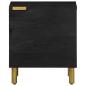 Preview: Nachttisch Schwarz 40x33x46 cm Massivholz Mango