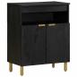 Preview: ARDEBO.de - Sideboard Schwarz 60x33x75 cm Holzwerkstoff