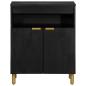 Preview: Sideboard Schwarz 60x33x75 cm Holzwerkstoff
