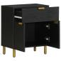 Preview: Nachttisch Schwarz 50x33x60 cm Holzwerkstoff