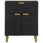 Preview: Nachttisch Schwarz 50x33x60 cm Holzwerkstoff