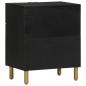Preview: Nachttisch Schwarz 50x33x60 cm Holzwerkstoff