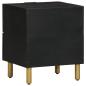 Preview: Nachttisch Schwarz 40x33x46 cm Massivholz Mango