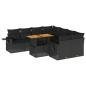 Preview: 9-tlg. Garten-Sofagarnitur mit Kissen Schwarz Poly Rattan