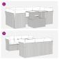 Preview: 7-tlg. Garten-Sofagarnitur mit Kissen Schwarz Poly Rattan