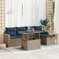 Preview: ARDEBO.de - 6-tlg. Garten-Sofagarnitur mit Kissen Grau Poly Rattan