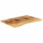 Preview: Schreibtischplatte mit Aussparung 100x50x2,5cm Massivholz Mango