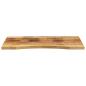 Preview: Schreibtischplatte mit Aussparung 100x50x2,5cm Massivholz Mango