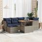 Preview: ARDEBO.de - 7-tlg. Garten-Sofagarnitur mit Kissen Grau Poly Rattan