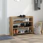 Preview: Schuhregal Artisan-Eiche 80x25x62 cm Holzwerkstoff