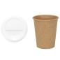 Preview: Pappbecher mit Deckeln 1000 Stk. 8oz 200ml