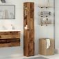 Preview: Badezimmerschrank Altholz-Optik 25x25x170 cm Holzwerkstoff