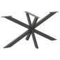 Preview: ARDEBO.de - Esstischbein in Spinnenform Anthrazit 150x78x(72-73) cm Stahl