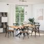 Preview: Esstischbein in Spinnenform Anthrazit 150x78x(72-73) cm Stahl