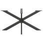 Preview: Esstischbein in Spinnenform Anthrazit 150x78x(72-73) cm Stahl