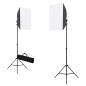 Preview: Fotostudio-Set mit Softboxen und Hintergrundsystem