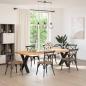 Preview: ARDEBO.de - Esstischbeine X-Form 2 Stk. Schwarz 70x(72-73) cm Stahl