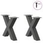 Preview: Couchtischbeine X-Form 2 Stk. Anthrazit 60x(42-43) cm Stahl
