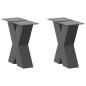 Preview: ARDEBO.de - Couchtischbeine X-Form 2 Stk. Anthrazit 40x(30-31) cm Stahl