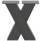 Preview: Couchtischbeine X-Form 2 Stk. Anthrazit 40x(30-31) cm Stahl