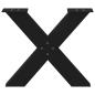 Preview: Couchtischbeine X-Form 2 Stk. Schwarz 60x(42-43) cm Stahl