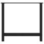 Preview: Esstischbeine Schwarz 2 Stk. 80x(72-73) cm Stahl